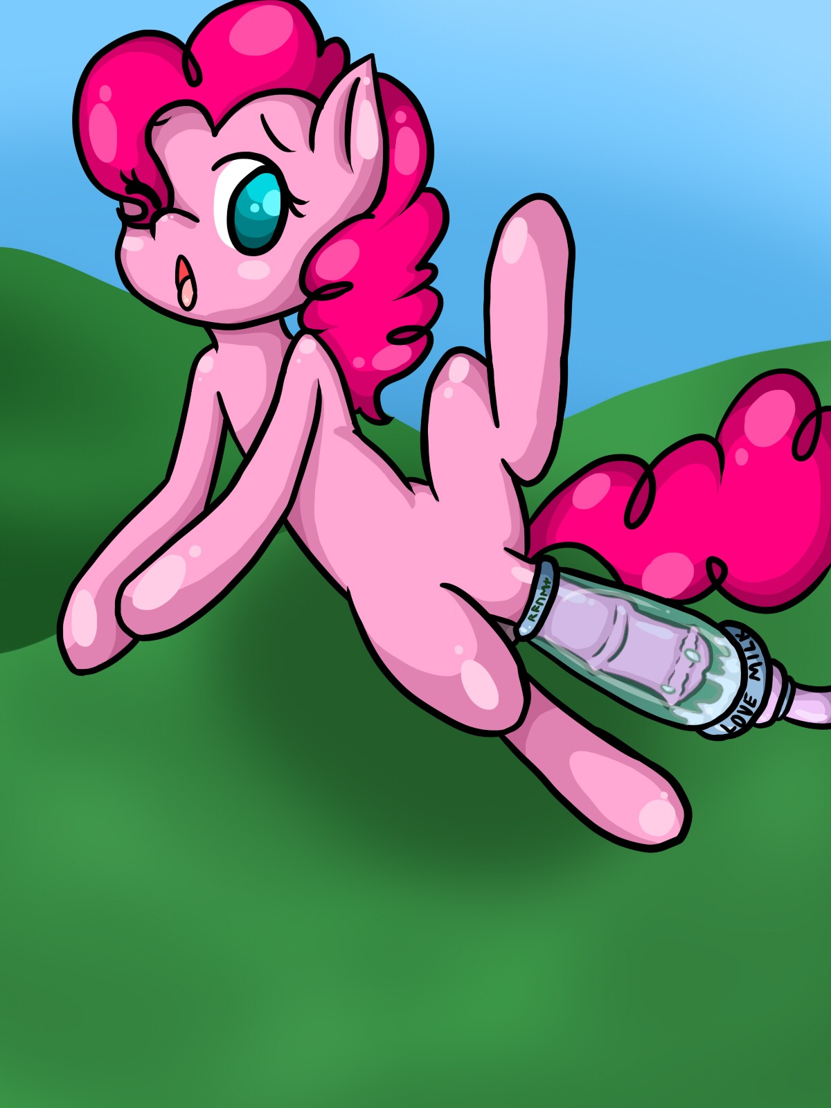 2014 3:4 animal_genitalia animal_penis blue_eyes bodily_fluids cum e621 earth_pony equid equine equine_genitalia equine_penis erection friendship_is_magic fur genital_fluids genitals gynomorph hair hasbro hi_res horse intersex machine mammal milking_machine my_little_pony ne0nnik0 nude one_eye_closed open_mouth penile penis penis_milking pink_body pink_fur pink_hair pinkie_pie_(mlp) pony solo toxicniko