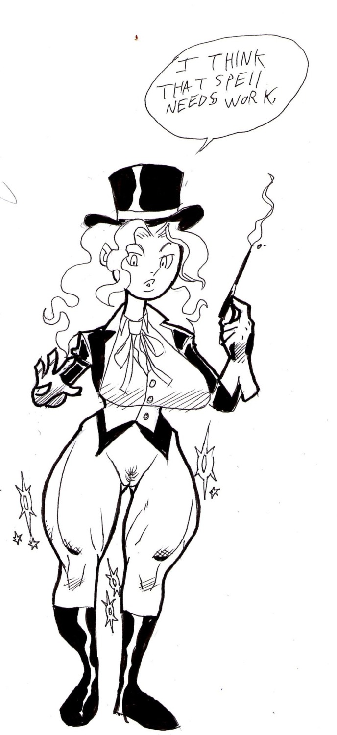 black_and_white dc dc_comics female female_only human monochrome rule34 solo straight_hair tagme zatanna