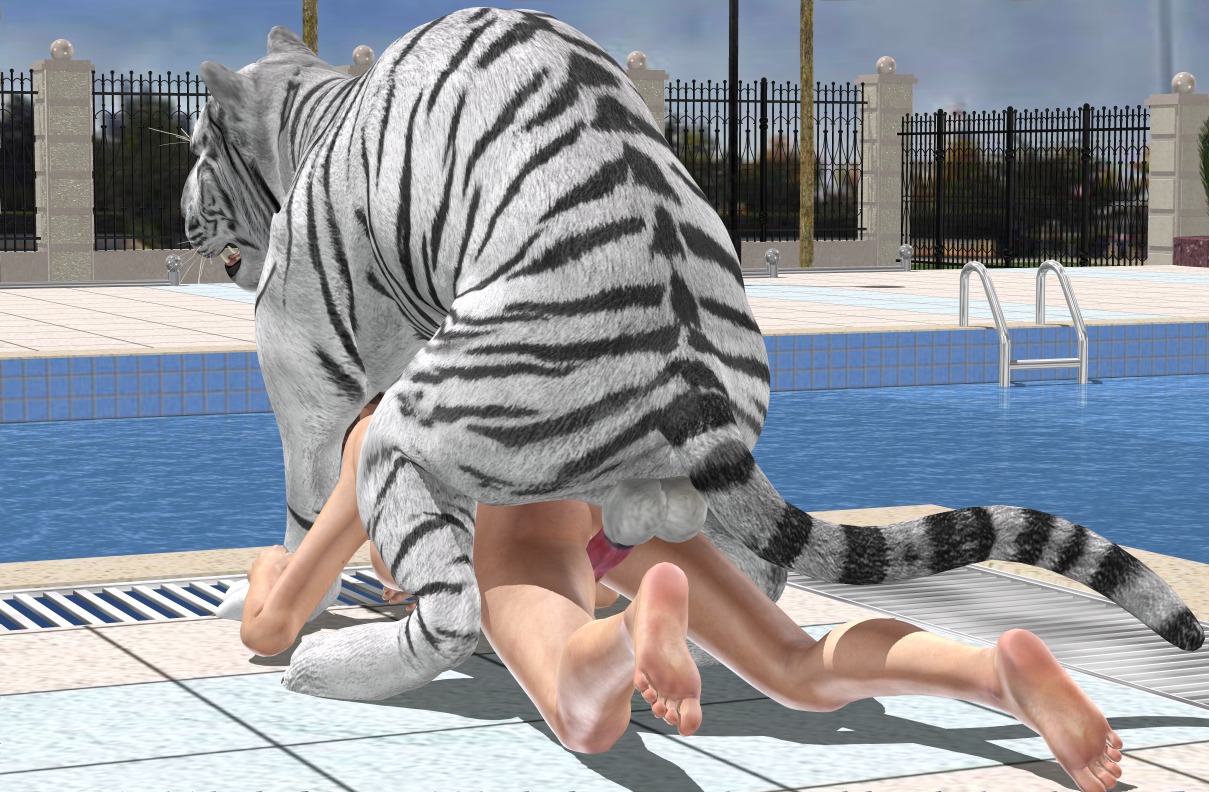 3d_(artwork) all_fours backsack balls bestiality breasts digital_media_(artwork) digitigrade doggystyle duo e621 erection felid female female_on_feral female_penetrated feral feral_penetrating feral_penetrating_human from_behind_position genitals human human_on_feral human_penetrated interspecies leucistic male male/female male_on_human male_penetrating male_penetrating_female mammal pantherine penetration penile penile_penetration penis penis_in_vagina quadruped realistic_feral sex tail tiger unknown_artist vaginal vaginal_penetration