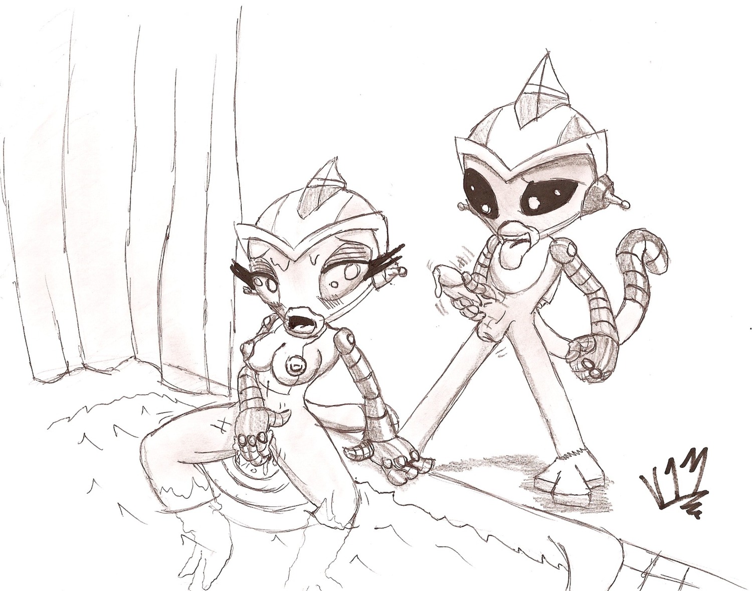 female monochrome nova rule34 sketch sparx_(srmthg!) super_robot_monkey_team_hyperforce_go! tagme