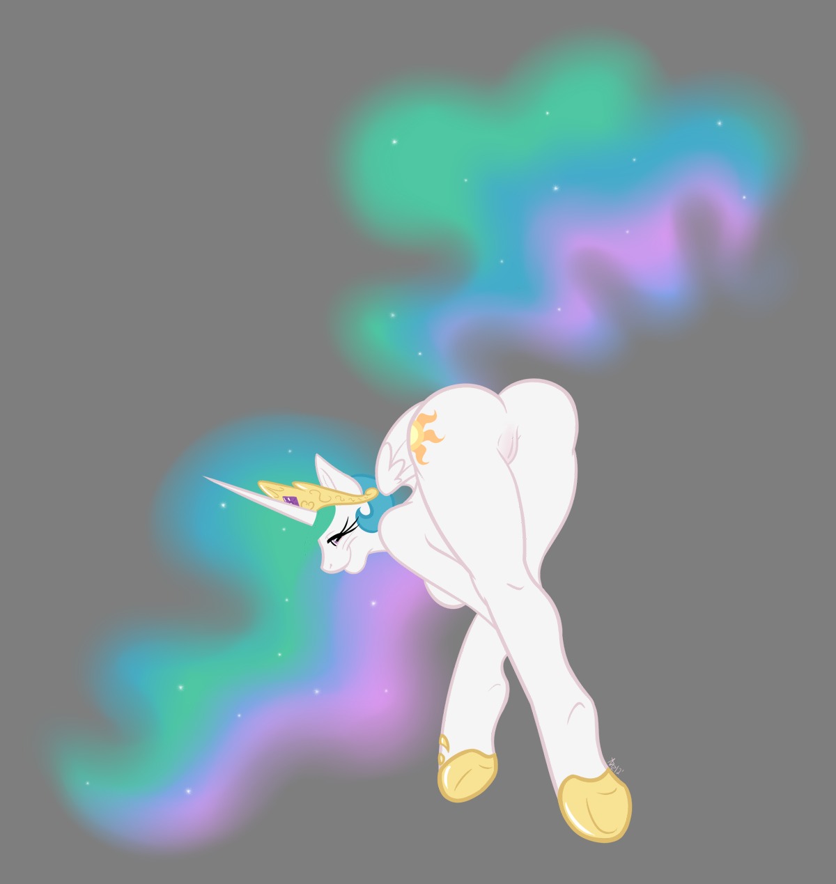 alicorn anthro anz equine female friendship_is_magic my_little_pony princess_celestia_(mlp) rule34 straight_hair tagme