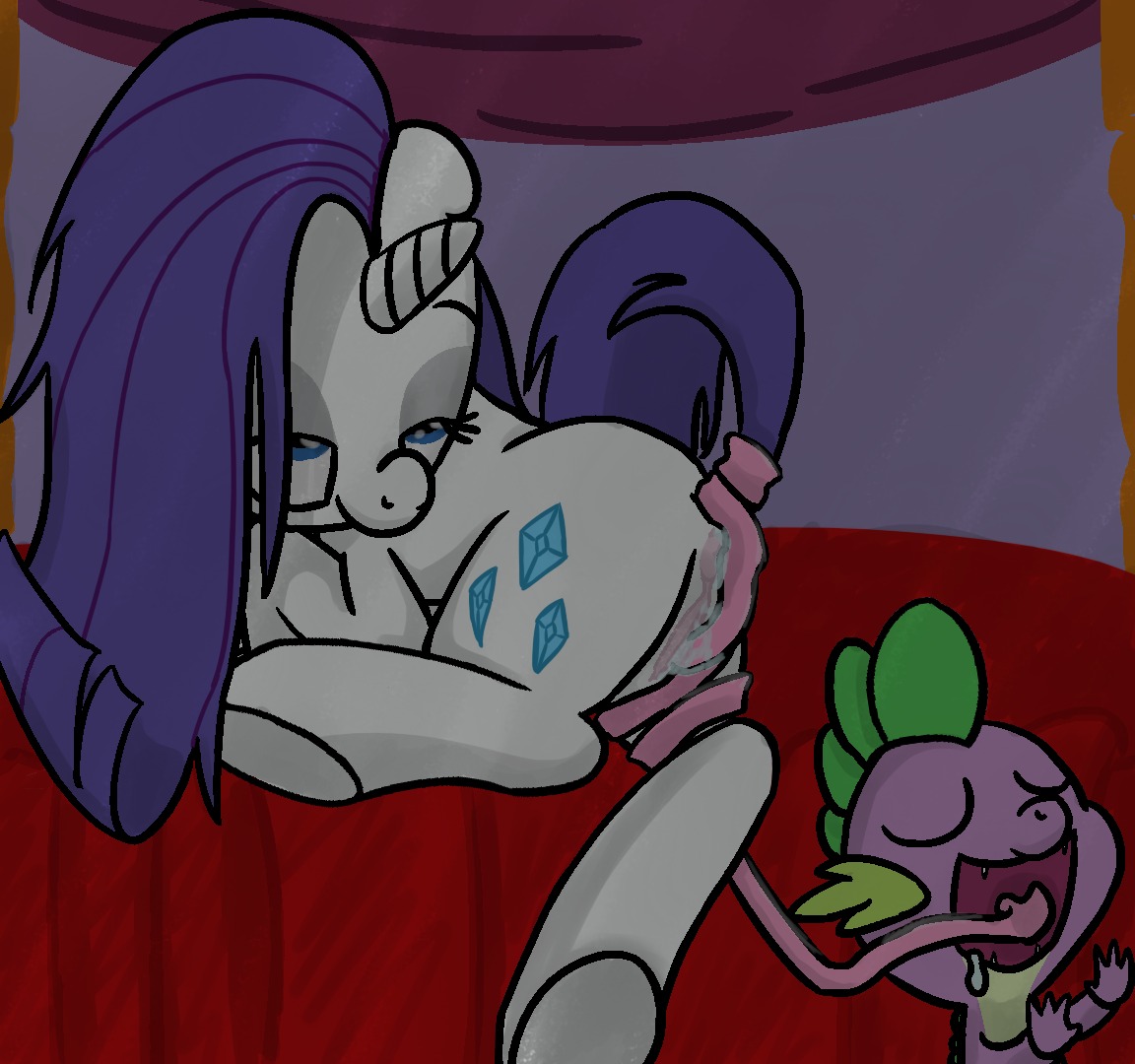 dragon equine female feral friendship_is_magic horse male my_little_pony pony rarity_(mlp) rule34 scalie smooth_skin spike spike_(mlp) tagme unicorn what