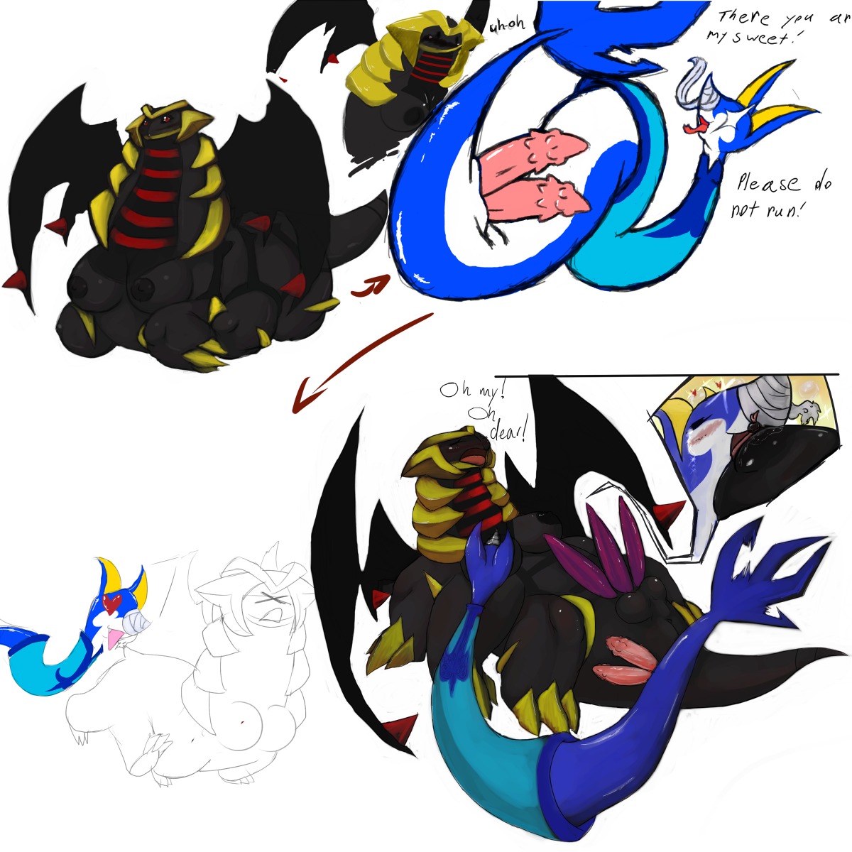 balls breasts diphallia diphallism futanari giratina intersex male multi_genitalia multi_penis nintendo pdxyz penis pok&eacute;mon_(species) pokemon pokemon_(species) rule34 serperior sex tagme triphallia