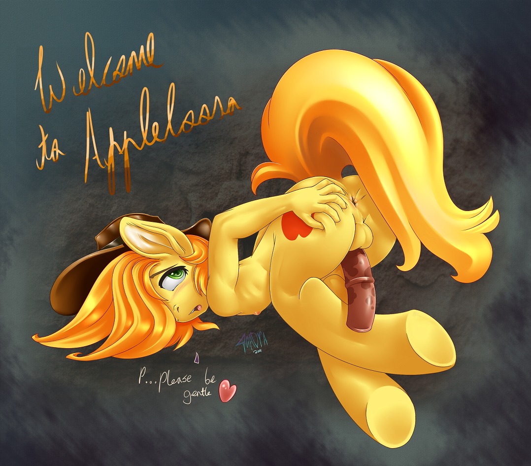 2011 all_fours animal_genitalia animal_penis anthro anthrofied anus backsack balls bent_over biped blonde_hair braeburn_(mlp) butt clothing cowboy_hat cutie_mark e621 earth_pony english_text equid equine equine_genitalia equine_penis erection femboy friendship_is_magic genitals green_eyes hair hasbro hat headgear headwear heart_symbol horse male mammal mokabur my_little_pony penis pony presenting presenting_hindquarters solo spread_butt spreading tail text