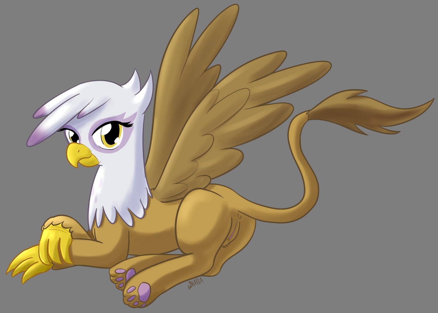 2013 alpha_channel anus avian beak brown_body brown_feathers brown_fur e621 feathered_wings feathers female feral friendship_is_magic fur genitals gilda_(mlp) gryphon hasbro looking_at_viewer my_little_pony mythological_avian mythological_creature mythology purple_body purple_feathers simple_background solo tail transparent_background vulva whatsapokemon white_body white_feathers wings yellow_eyes