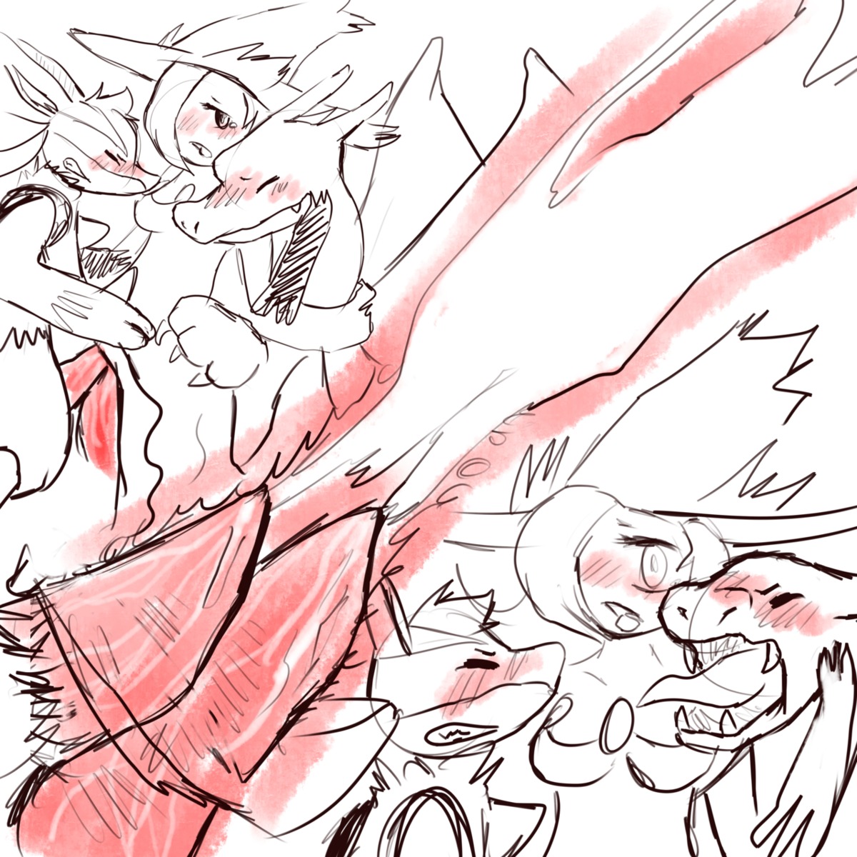 1girls 2012 2boys anthro charizard double_penetration english_text erection female female_pokemon furry gardevoir haychel humanoid lucario male male_pokemon male_pokemon/female_pokemon nintendo penetration penis pokemon pokemon_(species) pokemon_rse pussy rule34 straight text vaginal_penetration
