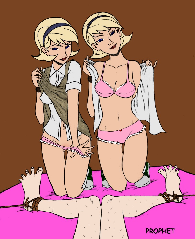 1boy 2girls blonde_hair dean_venture drew_quymn female femdom fucked_together human male malesub multiple_females multiple_girls nancy_quymn prophet rule34 seductive sisters teenager threesome twin_sisters twins undressing venture_brothers