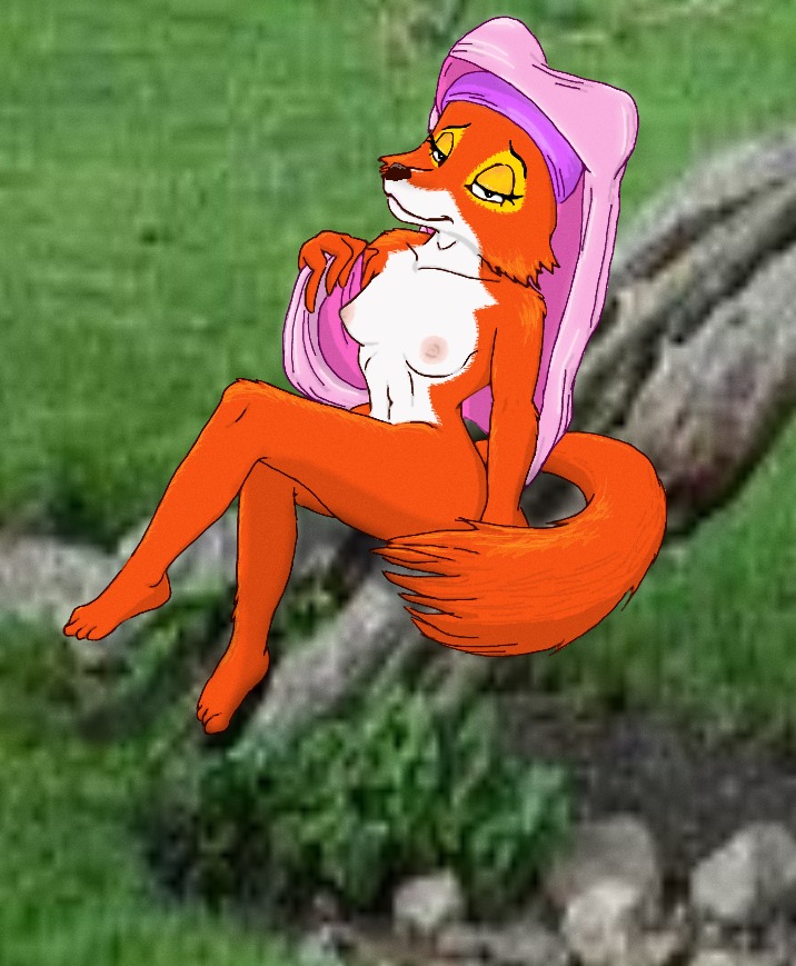 anthro canine disney female female_only fox fur furry maid_marian mammal moltsi nipples robin_hood_(disney) rule34 solo tagme