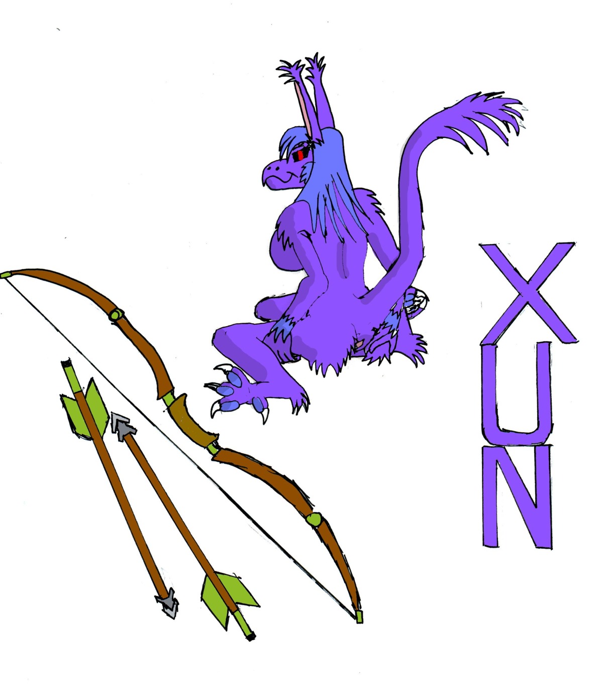 absurd_res anus arrow_(weapon) bow_(weapon) breasts dragon e621 female genitals gs-leal hi_res longbow mythological_creature mythological_scalie mythology non-mammal_breasts ranged_weapon scalie simple_background solo tail vulva weapon white_background xun