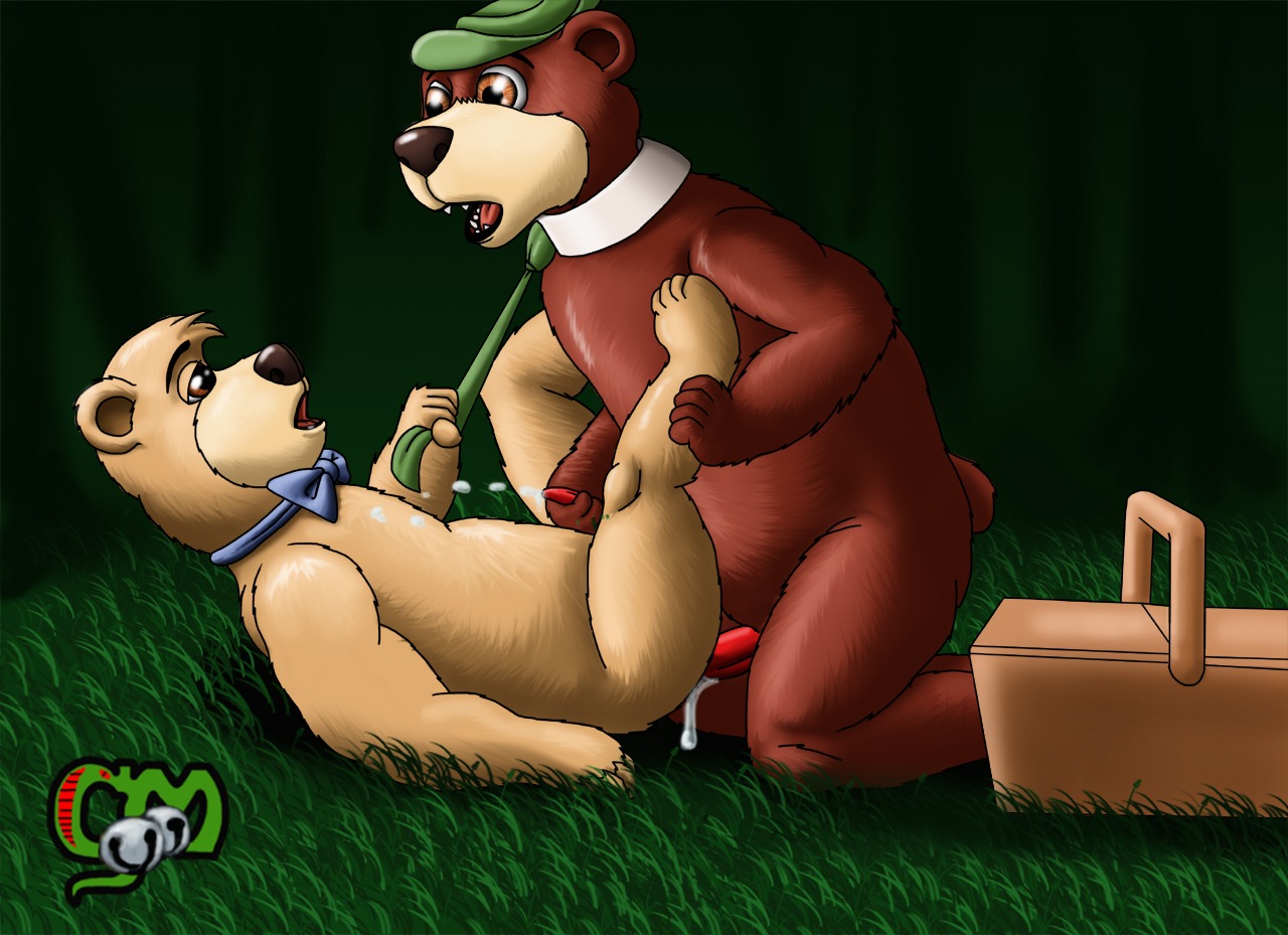 anthro bear boo_boo_bear cobra_mcjingleballs fur furry gay hanna-barbera male male_only mammal penis rule34 tagme yaoi yogi_bear yogi_bear_(character)