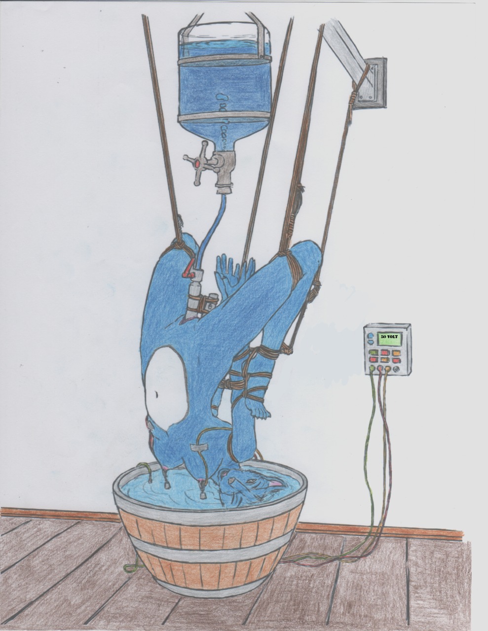2014 anal anal_penetration anthro asphyxiation bdsm bondage bound breasts breath_play canid canine e621 electric_shock electricity electrostimulation erotic_asphyxiation female fox genitals hi_res inflation liquid_inflation looking_at_viewer mammal nipple_clamp nipple_fetish nipple_play nipple_torture nipple_weights nipples nude penetration restraints rimefox rope rope_bondage sex_toy solo submissive submissive_female suspension torture vaginal vibrator vulva water_inflation