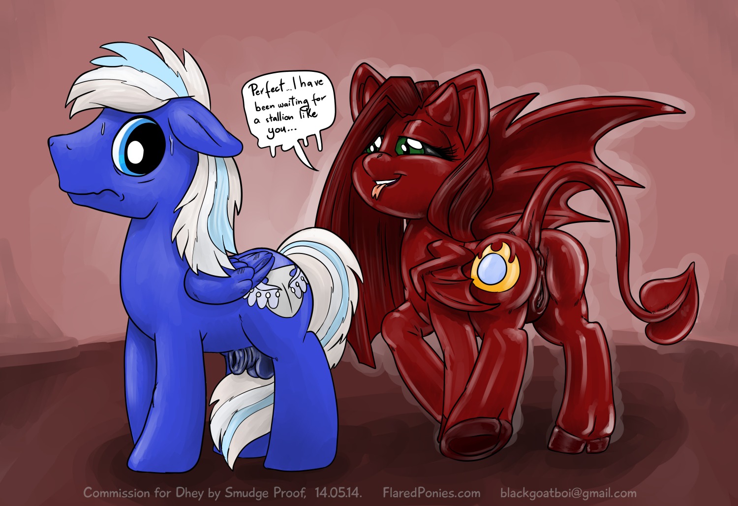 animal_genitalia anus balls blue_eyes cutie_mark demon dhey dialogue digital_media_(artwork) duo e621 english_text equid equine fan_character feathered_wings feathers female feral fully_sheathed genitals green_eyes hair hasbro inviting latex male mammal membrane_(anatomy) membranous_wings my_little_pony mythological_creature mythological_equine mythology pegasus sheath smudge_proof snowball's_chance text tongue tongue_out url vulva wings