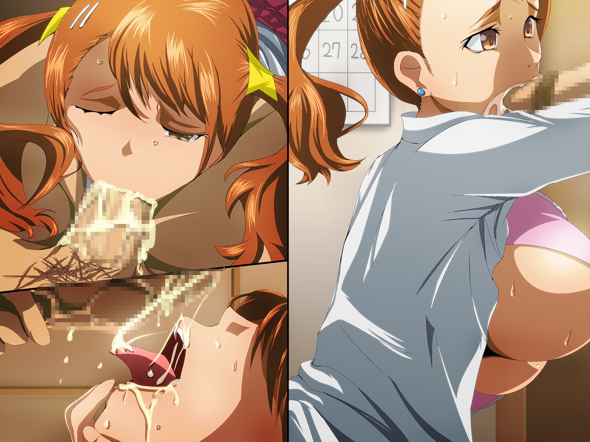 1boy 1girls :>= after_deepthroat after_oral anjou_naruko ano_hi_mita_hana_no_namae_wo_bokutachi_wa_mada_shiranai. bra breasts brown_eyes busty censored cleavage closed_eyes cum cum_in_mouth cum_string cute deep_blowjob earrings eyes_closed facial fellatio female fringe gag gagging ginger implied_deepthroat large_breasts licking light-skinned_female light_skin male open_clothes open_shirt oral orange_eyes orange_hair penis petite pubic_hair pulling_out redhead rule34 school_uniform schoolgirl seductive_mouth shirt slim sweat teenager tongue tongue_out tsuboya twintails underwear veins veiny_penis voluptuous worried