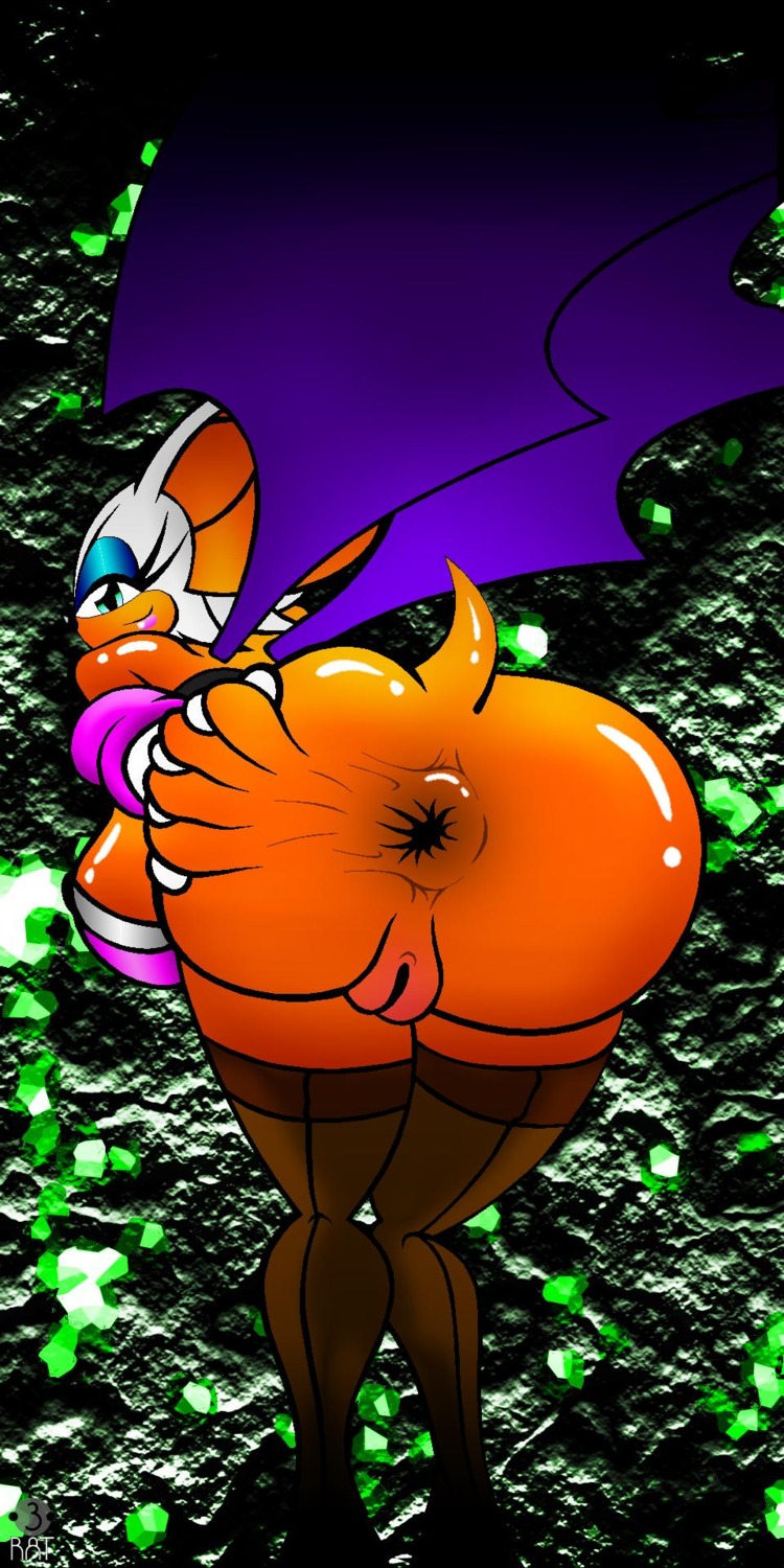 anthro anus ass back_view bat bent_over clothes color female female_anthro female_only fur furry furry_female presenting_hindquarters pussy rat rouge_the_bat rule34 sega solo sonic_(series) sonic_the_hedgehog_(series) tagme