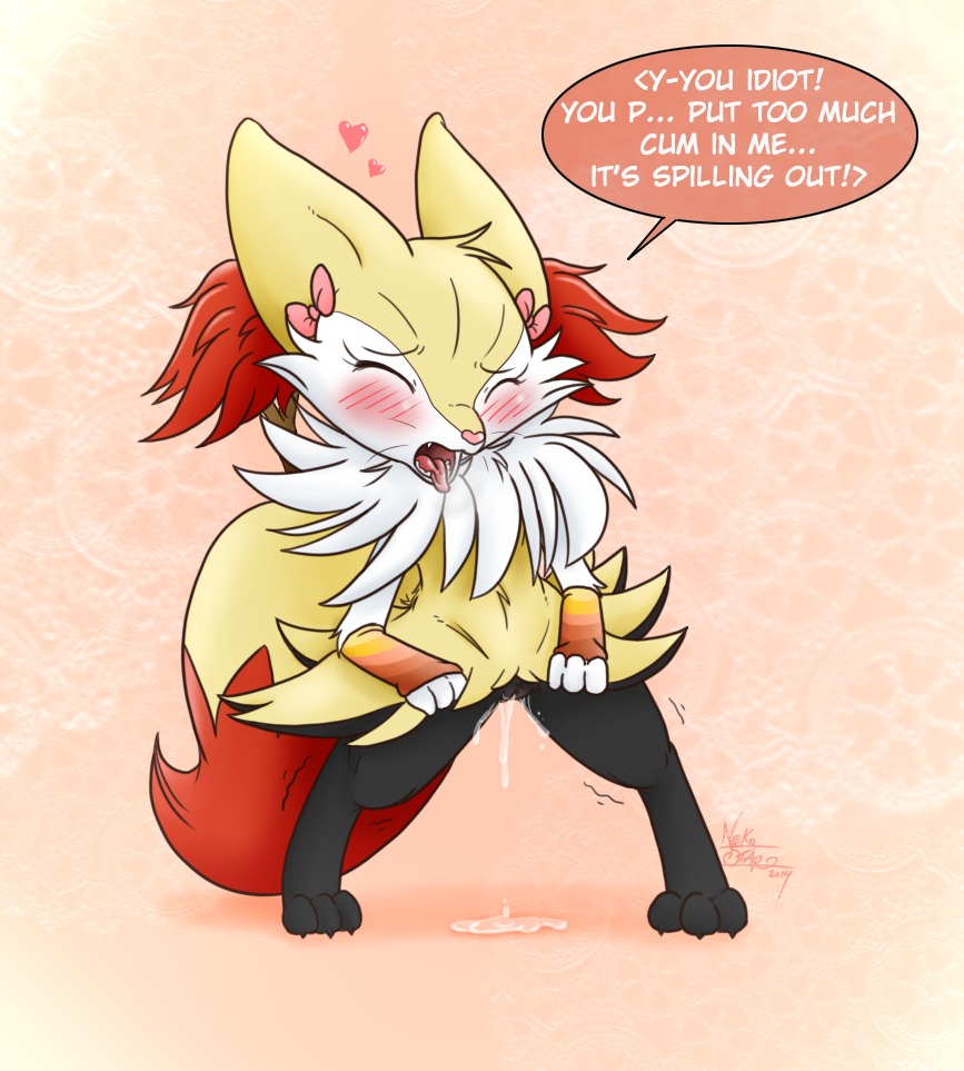2014 3_fingers 3_toes abstract_background accessory after_sex anthro biped blush bodily_fluids bow_(feature) bow_accessory bow_ribbon braixen breath canid canine claws cum cum_from_vagina cum_in_vagina cum_inside cum_on_ground cum_on_leg cum_string dialogue dipstick_tail e621 ellipsis english_text exclamation_point eyelashes eyes_closed fangs feet female fingers fur generation_6_pokemon genital_fluids genitals hair_accessory hair_bow hair_ribbon heart_symbol inner_ear_fluff mammal markings nekostar nintendo nude open_mouth panting pink_nose pokemon pokemon_(species) ribbons shadow sharp_teeth simple_background solo speech_bubble spread_legs spreading standing steamy_breath tail tail_markings teeth text toe_claws toes tongue tongue_out tuft unwanted_ejaculation vulva whiskers yellow_body yellow_fur