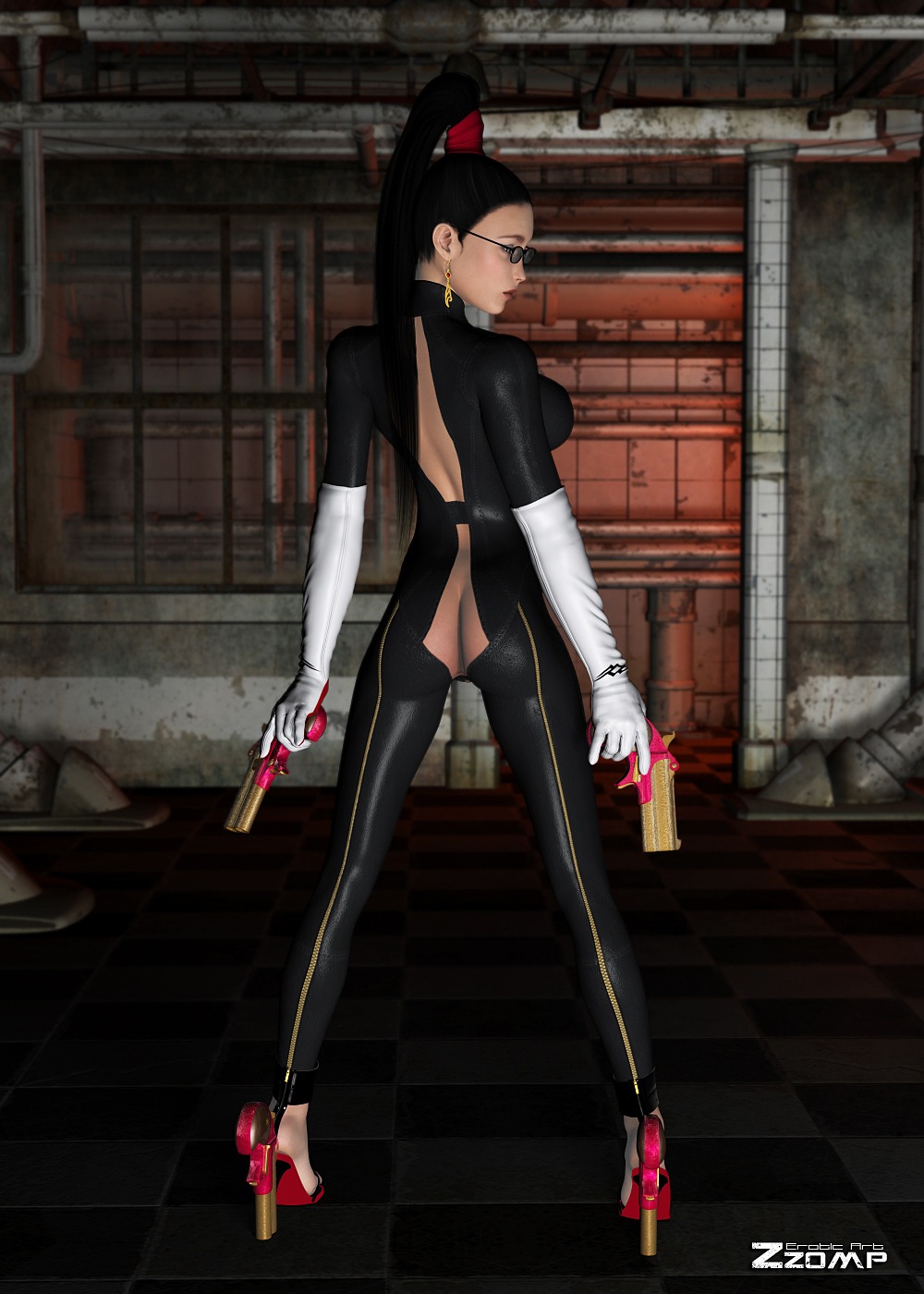 3d bayonetta bayonetta_(character) female female_only rule34 sega zzomp