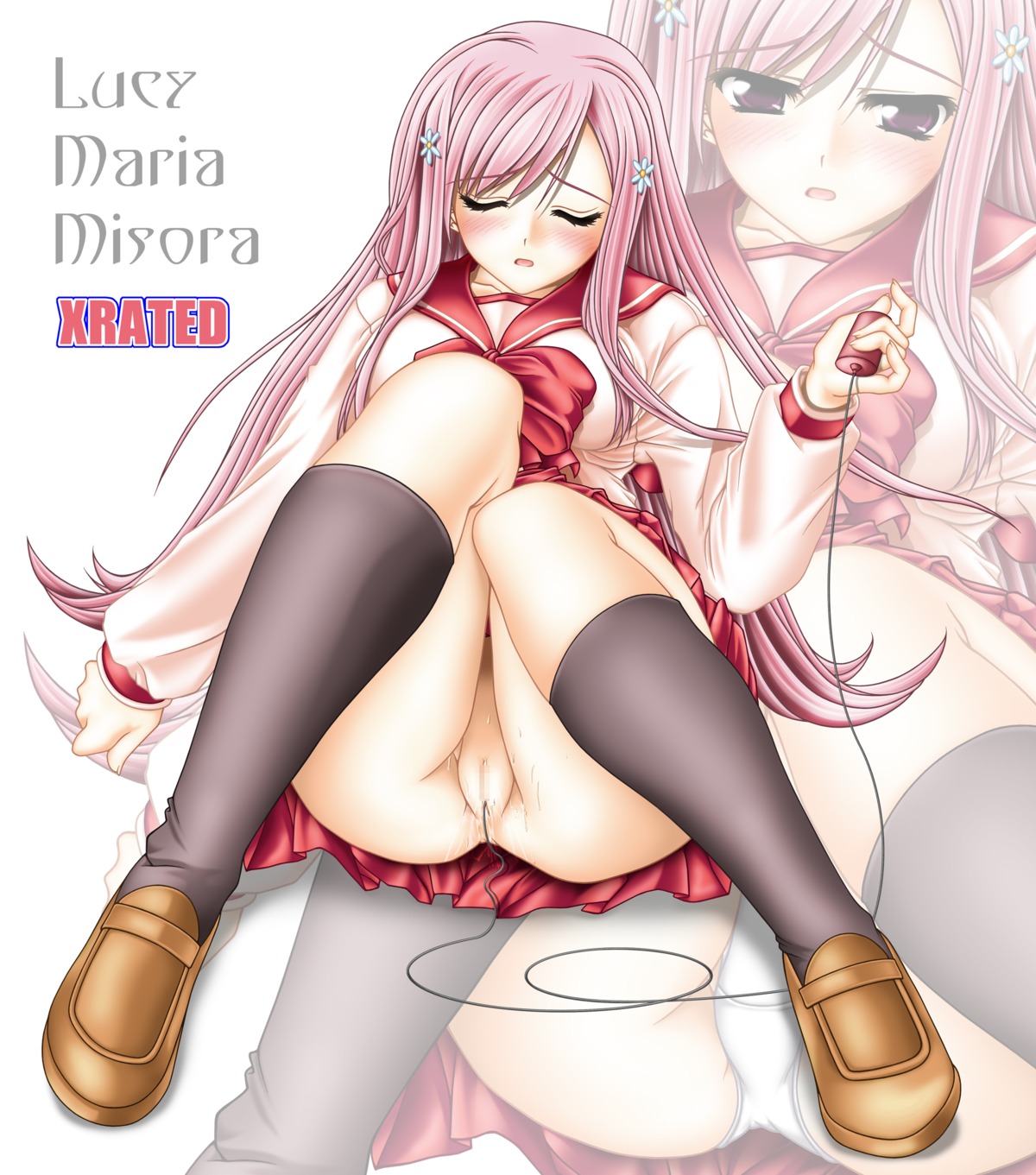 blush censored clothed_masturbation clothing egg_vibrator female flower highres long_hair lucy_maria_misora masturbation panties pink_hair rule34 school_uniform serafuku sitting skirt solo to_heart_(series) to_heart_2 tomoya_kankurou vibrator zoom_layer
