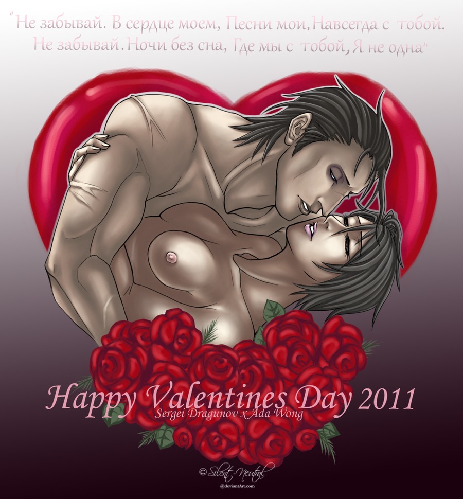 1boy 1girls 2011 ada_wong ada_wong_(caroline_ribeiro) asian blue_eyes breasts crossover female male nipples nude resident_evil rule34 sergei_dragunov tagme tekken valentine's_day