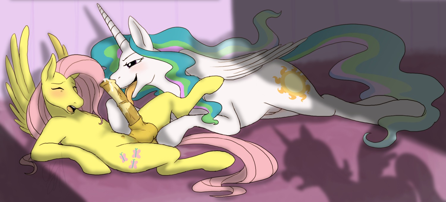 animal_genitalia animal_penis arthropod balls blush bodily_fluids butterfly cartoonlion cum cutie_mark duo e621 equid equine equine_genitalia equine_penis erection feathered_wings feathers fellatio female feral fluttershy_(mlp) friendship_is_magic genital_fluids genitals hair hasbro herm herm/female herm_feral hi_res horn insect intersex intersex/female intersex_feral intraspecies lepidopteran licking mammal mottled mottled_genitalia mottled_penis my_little_pony mythological_creature mythological_equine mythology oral pegasus penile penis penis_lick pink_hair princess princess_celestia_(mlp) quadruped royalty sex tail teats tongue tongue_out vulva wing_boner winged_unicorn wings yellow_body yellow_feathers