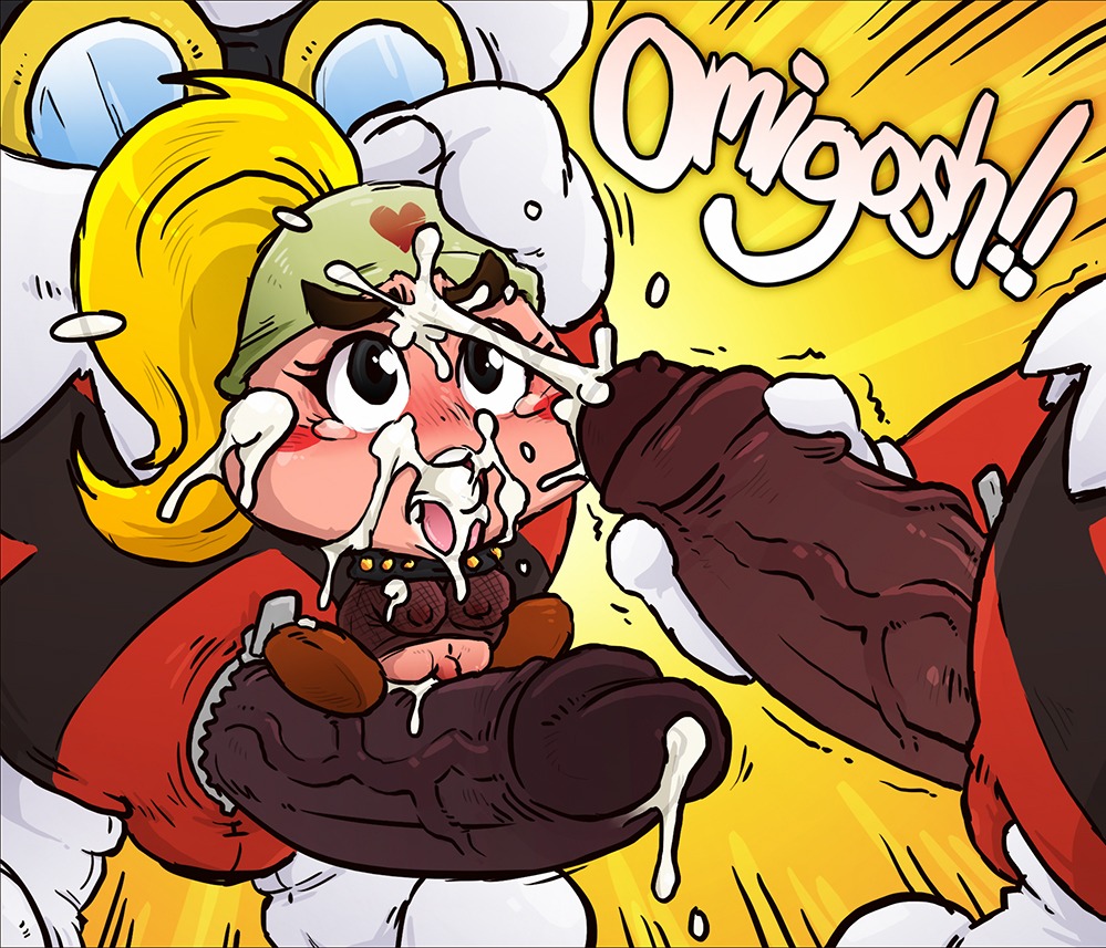 armor blonde_hair blush bodily_fluids breasts clothing collar cum cum_in_mouth cum_inside cum_on_face cumshot e621 ejaculation erection faceless_character faceless_male female fishnet_clothing foreskin genital_fluids genitals goomba goombella group hair headgear heart_symbol helmet humanoid_genitalia humanoid_penis male mario_bros nintendo nipples not_furry orgasm paper_mario paper_mario:_the_thousand_year_door partially_retracted_foreskin penis ponytail precum retracted_foreskin sparrow_(artist) vein veiny_penis vulva x-naut