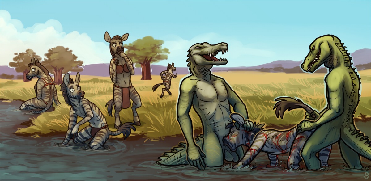 2012 africa airu anal anal_penetration anthro balls biceps blood bodily_fluids bottomwear breasts clothed clothing crocodile crocodilian day double_penetration e621 equid equine fellatio female forced forced_oral fully_clothed genitals green_body green_scales group group_sex hand_on_another's_head hand_on_head head_grab hooves interspecies loincloth loincloth_only male male/male male_penetrated male_penetrating male_penetrating_male mammal muscular nude oral oral_penetration orgasm outdoor_nudity outside outside_sex penetration penile penis predator/prey public raised_tail rape reptile running savanna scales scalie sex shocked skinny_dipping sky spitroast stripes tail tail_grab threesome topless trio water zebra