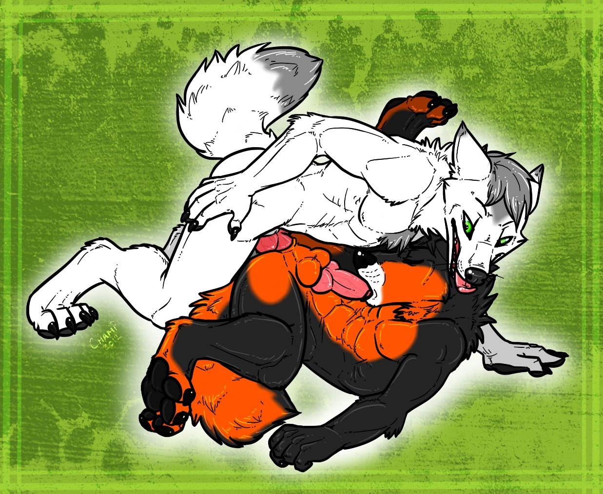 anal anal_sex anthro autofellatio balls canine fellatio fur furry furry_only gay male masturbation nude oral penetration penis renegaderascal rule34