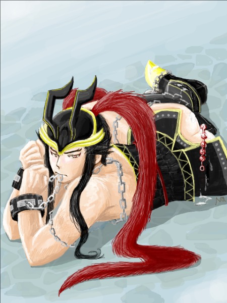 dynasty_warriors human lu_bu male male_only rule34 solo tagme
