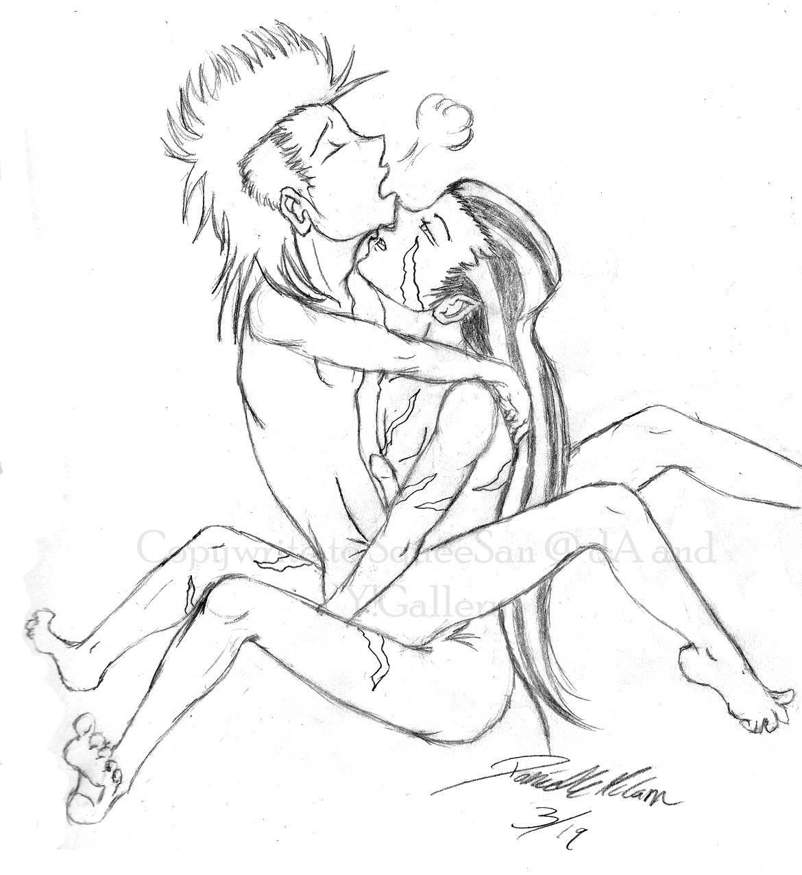 demyx disney gay kingdom_hearts male male_only monochrome rule34 square_enix tagme xigbar