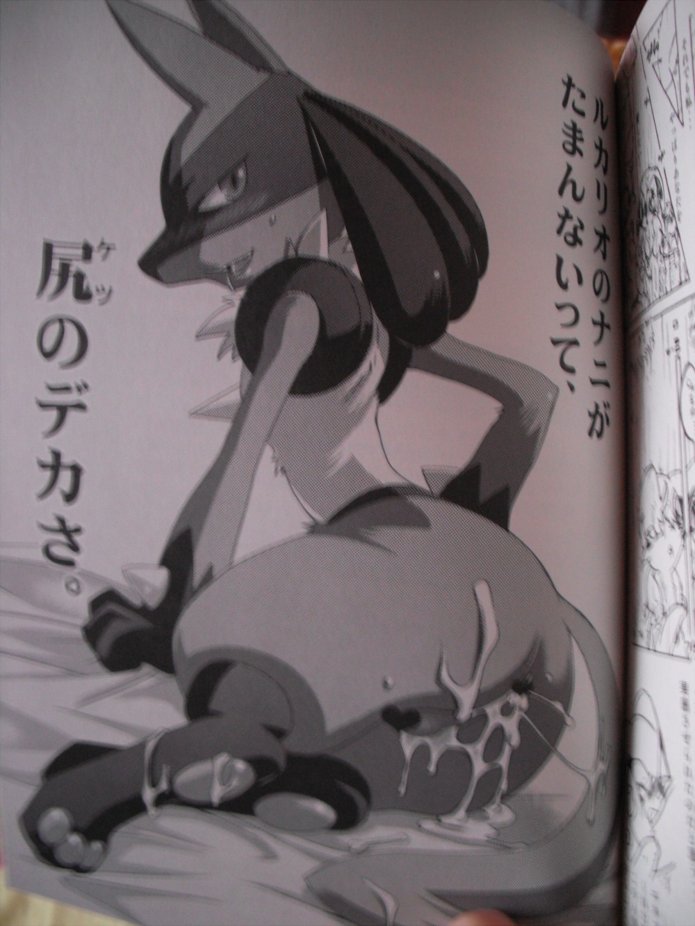 after_sex anus ass balls canine cum cum_in_ass cum_inside feet furry gay hindpaw lucario male pokemon pokemon_(species) rule34 sex