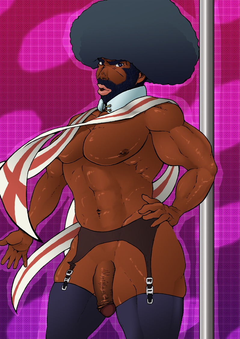 dark-skinned_male dark_skin garterbelt_(psg) male male_only panty_&amp;_stocking_with_garterbelt rule34 tagme