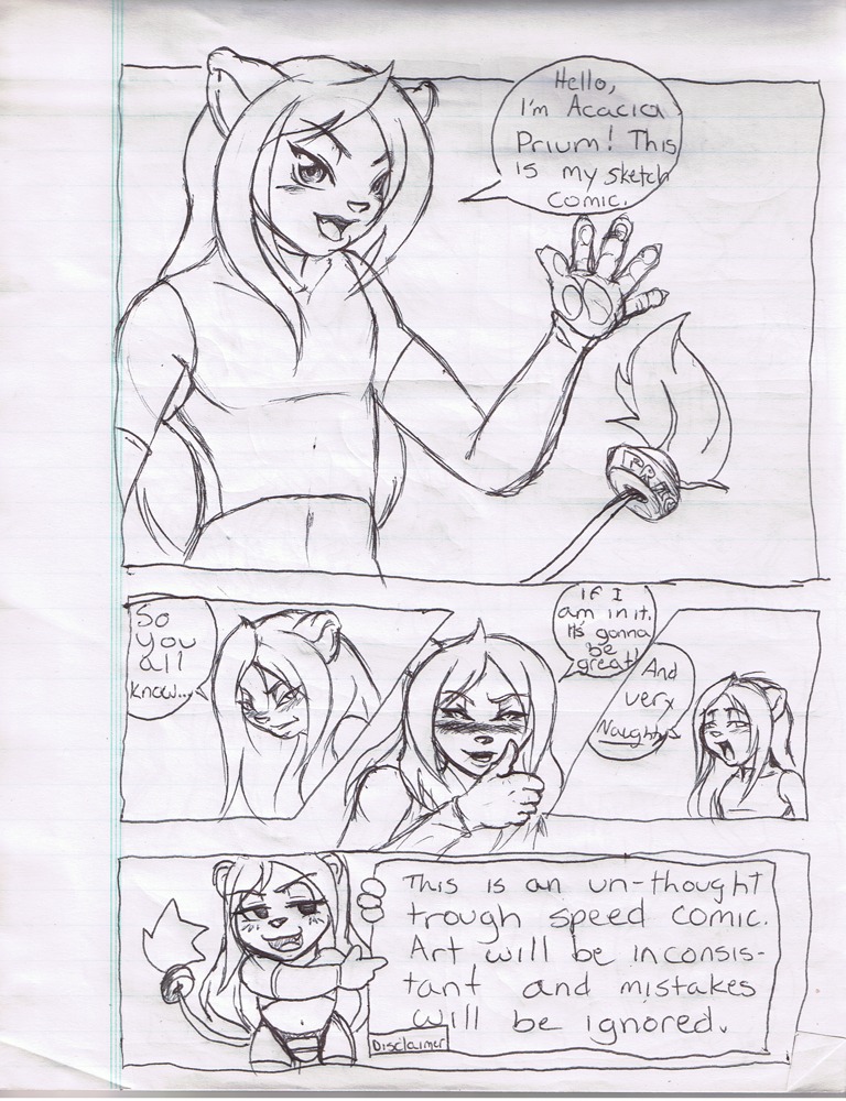 acacia_prium anthro black_and_white clothed clothing comic crossdressing dialogue e621 english_text felid femboy lion male mammal monochrome pantherine pen_(artwork) sketch solo text theblackrook traditional_media_(artwork)