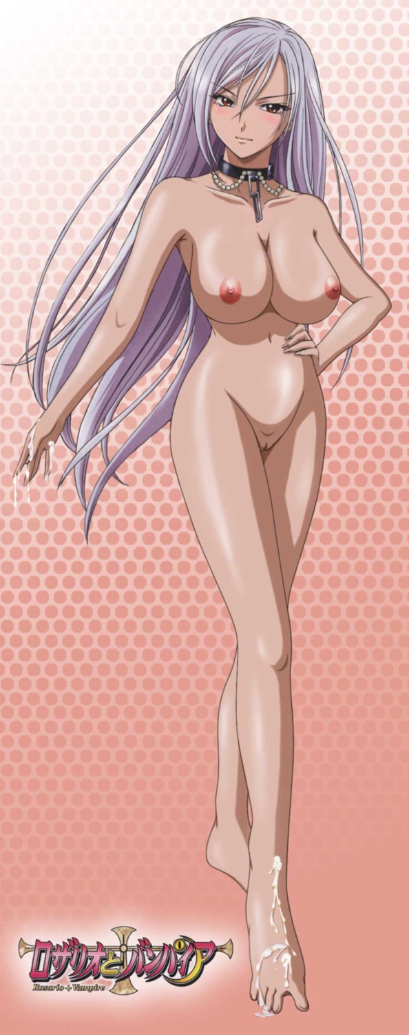 1girls akashiya_moka areola areolae barefoot blush breasts collar cum cum_on_body cum_on_feet cum_on_hand cum_on_lower_body cum_on_upper_body dark_skin feet female female_only highres huge_breasts inner_moka large_breasts navel nipples nude nude_filter photoshop pussy red_eyes rosario+vampire rule34 silver_hair solo toes uncensored vampire