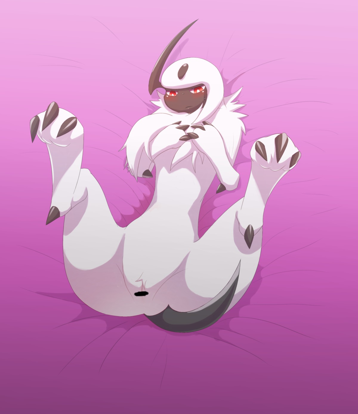 absol artist_request censored female feral fur nintendo pokemon pokemon_(species) rule34 source_request tagme white_fur year_request
