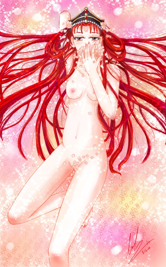 1girls bishoujo_senshi_sailor_moon breasts crown female female_only jewelry light-skinned_female light_skin long_hair navel nipples nude pale-skinned_female pale_skin princess princess_kakyuu red_hair rule34 small_breasts solo tagme vbunny