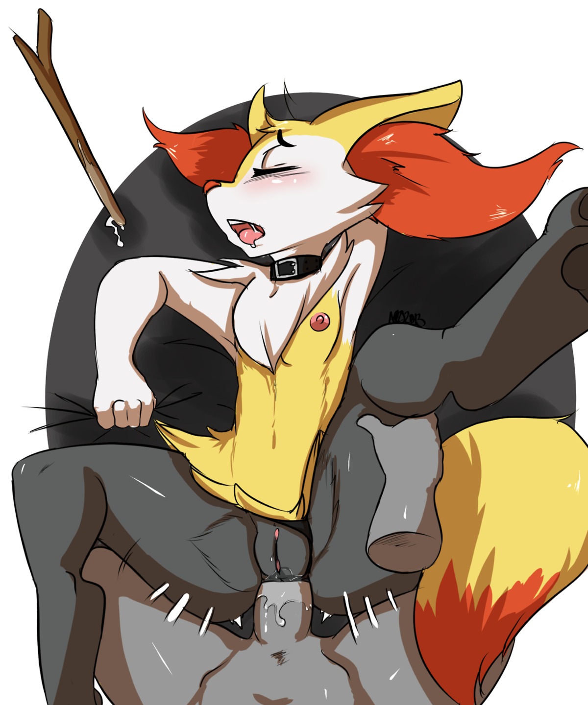 5:6 anal anal_penetration anthro anthro_penetrated anvil_position avante92 biped blush bodily_fluids braixen breasts canid canine collar duo e621 erection eyelashes eyes_closed faceless_character faceless_human faceless_male female female_focus female_on_human female_penetrated first_person_view flat_chested from_front_position generation_6_pokemon genital_fluids genitals hi_res human human_on_anthro human_penetrating human_penetrating_anthro human_penetrating_female humanoid_genitalia humanoid_penis inner_ear_fluff interspecies legs_up looking_pleasured lying male male/female male_on_anthro male_penetrating male_penetrating_anthro male_penetrating_female mammal nintendo nipples nude on_back open_mouth penetration penis pokemon pokemon_(species) pokephilia sex simple_background solo_focus source_request spread_legs spreading third-party_edit tongue tongue_out tuft vaginal_fluids vulva white_background