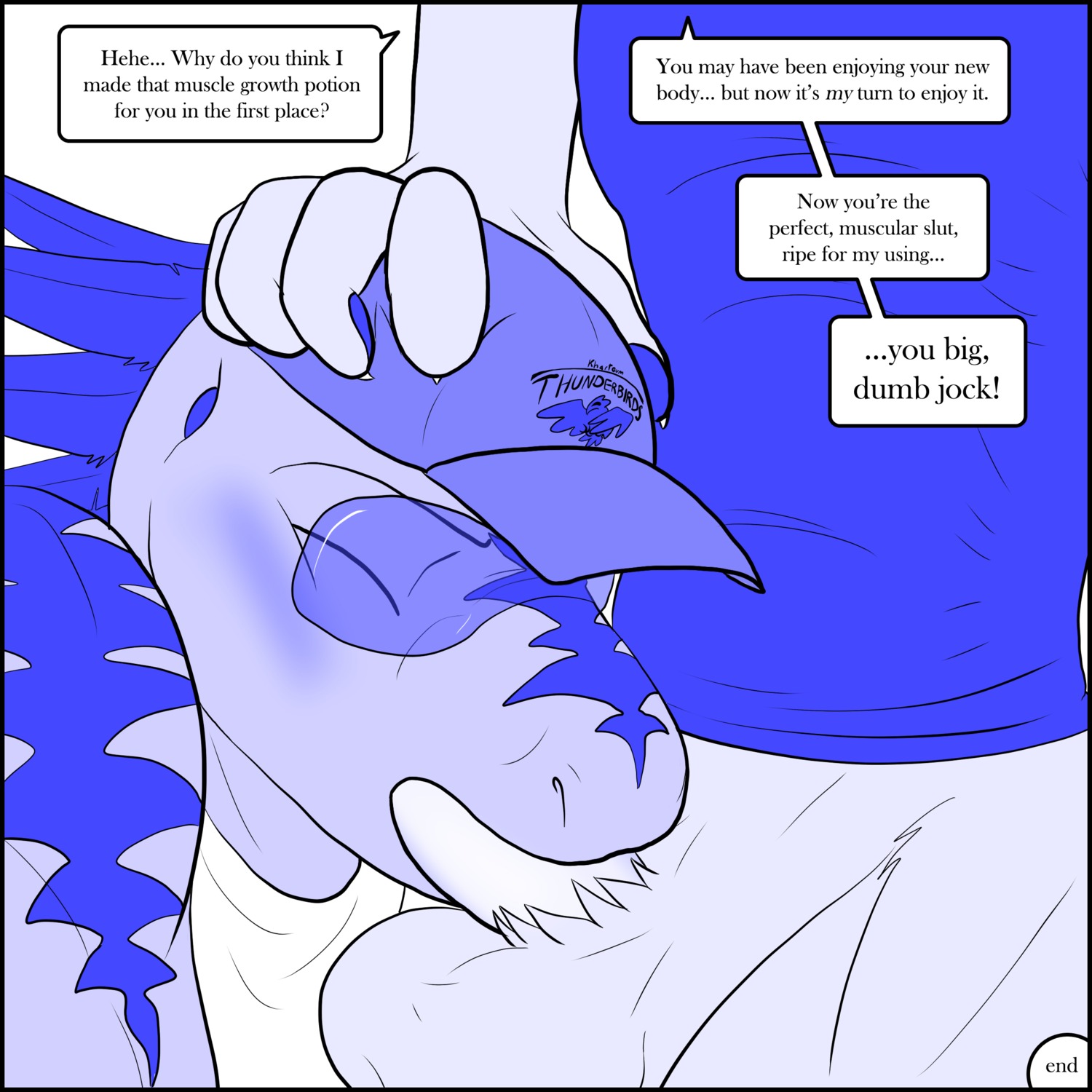 1:1 absurd_res anthro anthro_on_anthro anthro_penetrated anthro_penetrating anthro_penetrating_anthro biped black_border border canid canine canis comic dialogue domestic_dog dominant dominant_male duo e621 english_text erection eyewear faceless_character faceless_male fellatio genitals glasses growth hi_res immelmann_(character) male male/male male_penetrated male_penetrating male_penetrating_male mammal muscle_growth nx-42 oral oral_penetration penetration penile penis sands scalie sex text