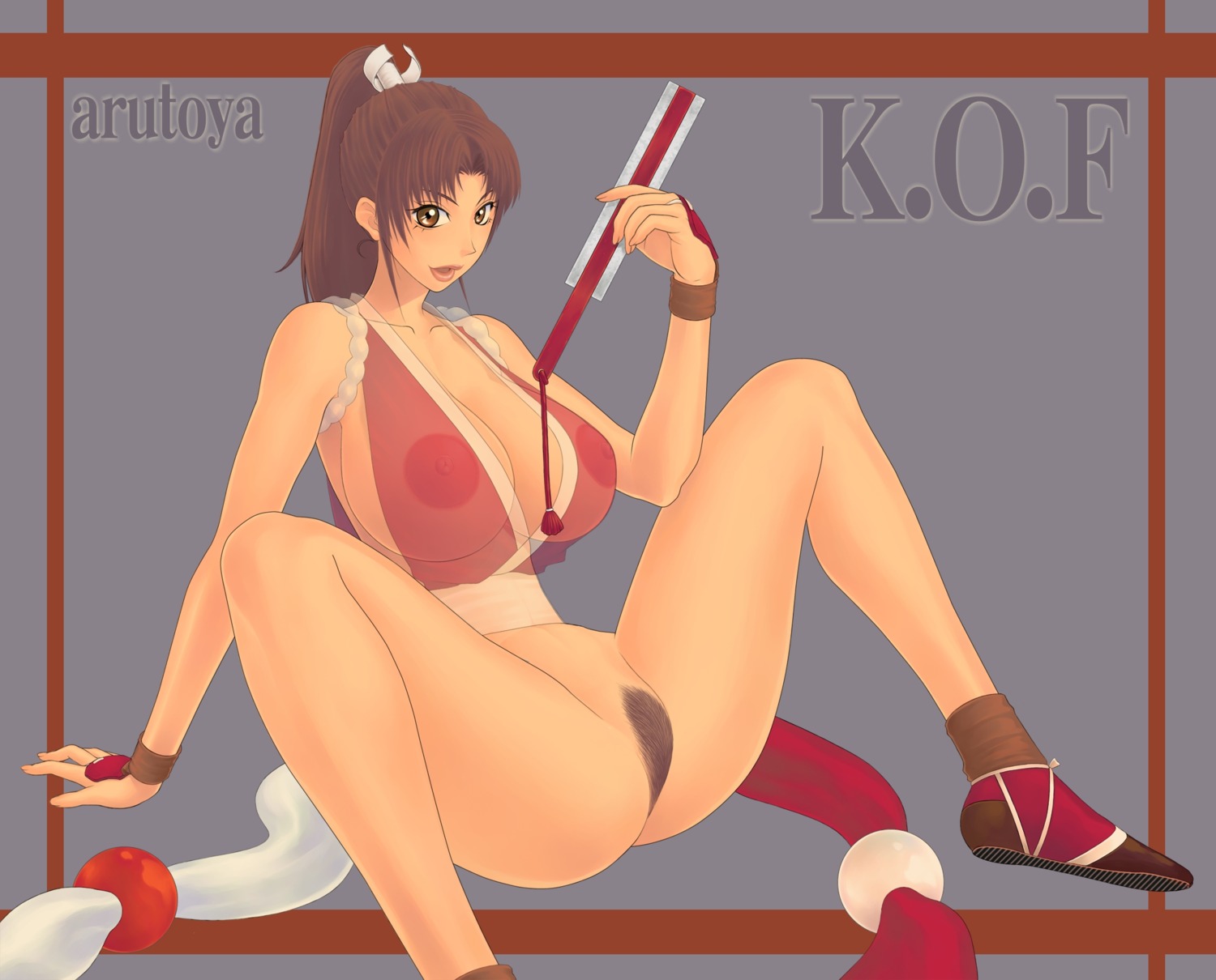 arutoya fatal_fury female female_only human king_of_fighters mai_shiranui rule34 snk solo tagme
