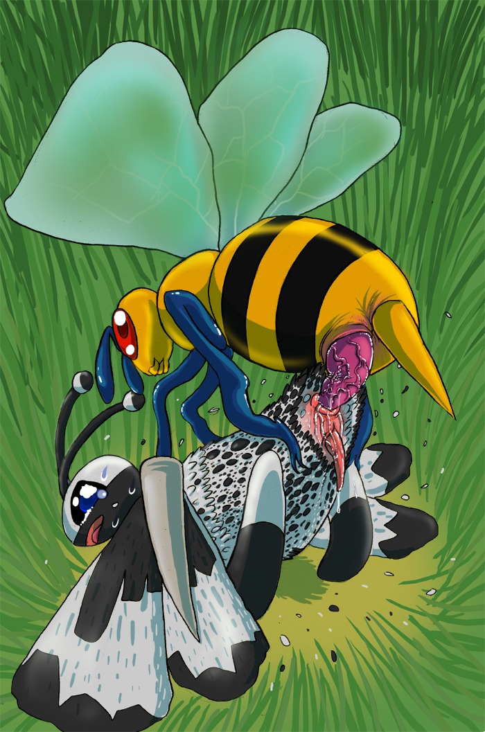 anal anal_penetration animal_genitalia antennae_(anatomy) anus arthropod arthropod_abdomen arthropod_abdomen_anus arthropod_abdomen_genitalia arthropod_abdomen_penetration arthropod_abdomen_penis beedrill big_penis bodily_fluids dripping duo e621 erection feral from_behind_position generation_1_pokemon generation_6_pokemon genital_fluids genital_slit genitals grass hymenopteran insect insect_wings interspecies lepidopteran male male/male male_penetrated male_penetrating male_penetrating_male monsterblender nintendo nude open_mouth outside penetration penis pincers plant pokemon pokemon_(species) precum red_eyes sex stinger sweat tapering_penis tears tight_fit tongue vein vivillon wings