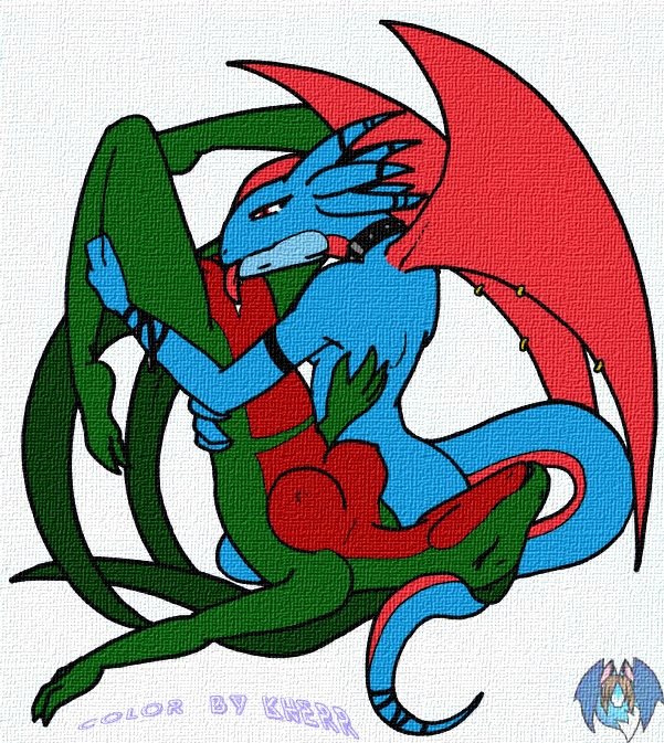 69 anthro breasts color cunnilingus female female_only grovyle licking multiple_females multiple_girls nipples nude oral pokemon rule34 salamence tierafoxglove yuri