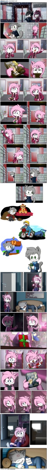4_fingers :3 :| >_< absurd_res aeris_(vg_cats) anthro blue_bottomwear blue_clothing blue_eyes blue_pants blue_shirt blue_topwear bottomwear christmas clothing comic controller countershading dark_pupils digital_media_(artwork) domestic_cat donkey_kong_(character) donkey_kong_(series) duo_focus e621 eye_contact eyes_closed fangs feces felid feline felis female fingers frown fur game_controller gift glistening glistening_eyes green_eyes grey_body grey_ears grey_fur group hair hi_res holding_controller holding_gift holding_object holidays iris kissing lawn_mower leo_(vg_cats) light light_switch long_image looking_at_another looking_at_gift looking_at_object lying male mammal monotone_hair monotone_tail multicolored_body multicolored_face multicolored_fur nintendo open_mouth outside pants paperboy_(video_game) pink_body pink_ears pink_face pink_fur pink_hair pink_tail playing_game pupils scott_ramsoomair shaded shadow shirt short_hair shovel sleeping smile snaggle_tooth tail tall_image tape teeth tools topwear two_tone_body two_tone_face two_tone_fur vg_cats white_body white_countershading white_face white_fur