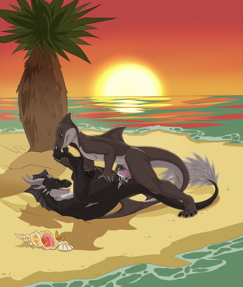 2_penises anal anal_penetration animal_genitalia animal_penis anthro aquatic beach biceps black_body black_penis black_scales blue_eyes bodily_fluids butt claws cum cum_on_butt cum_on_tail demicoeur detailed_background digital_media_(artwork) dragon duo e621 erection facial_scar fish genital_fluids genitals grey_body grey_skin half-closed_eyes hand_on_leg hand_on_thigh hemipenes horn humanoid_genitalia humanoid_penis island looking_at_genitalia looking_at_penis looking_down lying male male/male male_penetrated male_penetrating male_penetrating_male masturbation multi_genitalia multi_penis muscular mythological_creature mythological_scalie mythology narrowed_eyes nude nude_beach on_back open_mouth outdoor_nudity outside palm_tree penetration penile penile_masturbation penis pink_penis plant plantigrade sand scales scalie scar seashell seaside sex sex_on_the_beach shark sharp_teeth shell sky smile spikes sunset tail tail_between_legs teeth toe_claws tongue tree water white_body white_scales white_skin wings