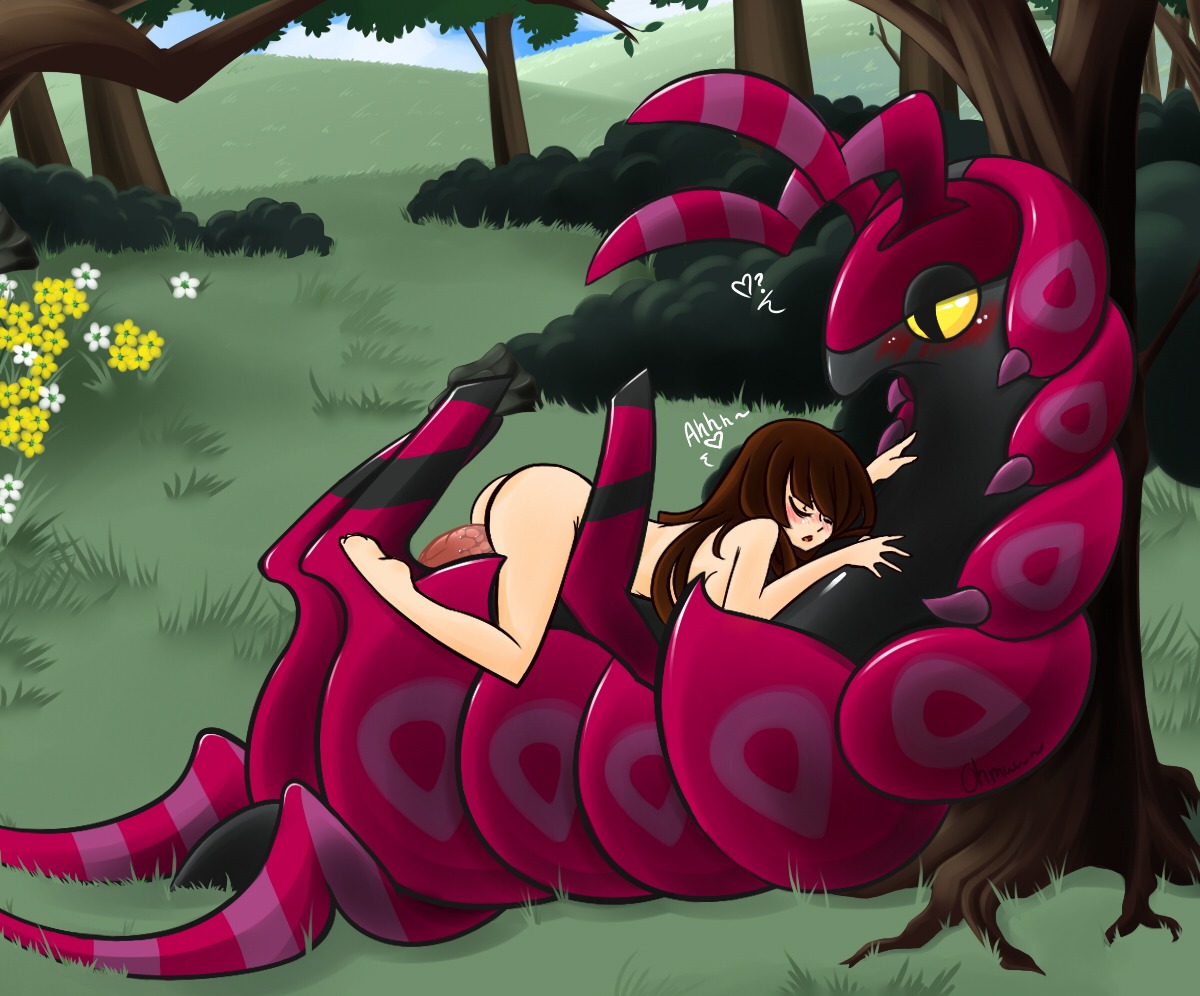 ? ass blush centipede color female female_on_feral female_on_top feral feral_penetrating field generation_5_pokemon grass heart human insect insertion interspecies male nude ohmuu outdoors penis pokemon pokemon_bw pokephilia pussy pussy_juice rule34 scolipede sex side_view size_difference straight vaginal_penetration