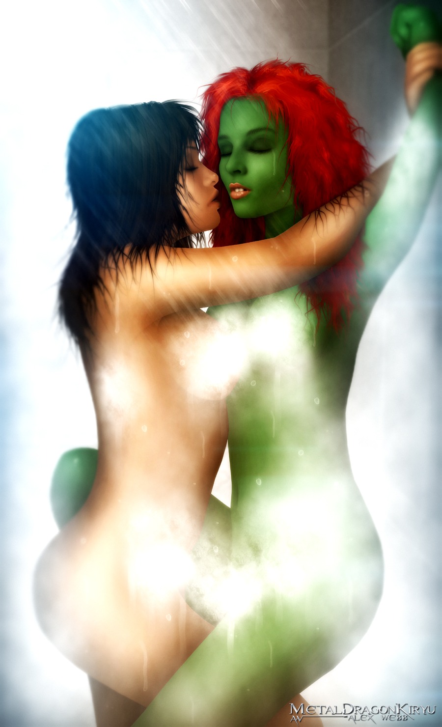 2girls alex_webb bathroom convenient_censoring duo female female_only gaila human interspecies metaldragonkiryu multiple_females multiple_girls nyota_uhura orion_(species) rule34 shower showering standing star_trek star_trek_(2009) tagme text wet yuri
