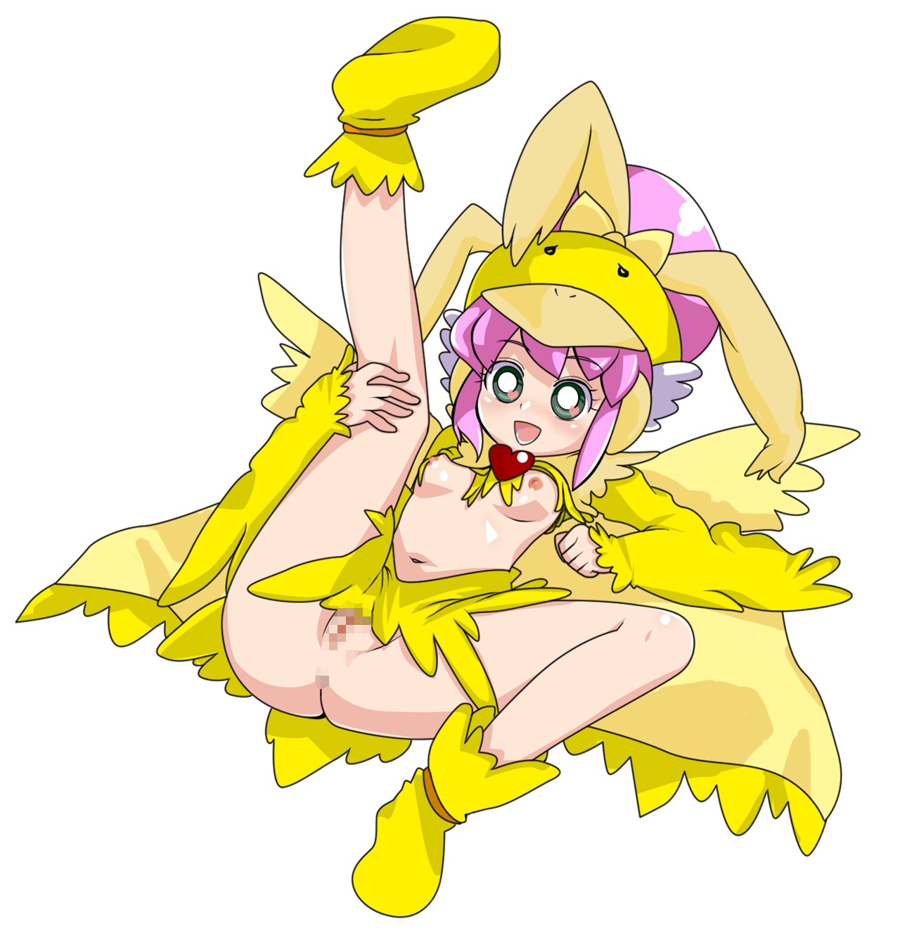 1girls anal anus ass battle_spirits battle_spirits:_shounen_toppa_bashin bird blush blushing breasts censored censored_anus censored_pussy female female_focus female_only happy laying_on_floor laying_on_ground legs_up medium_breasts my_sunshine nipples one_leg_up open_mouth pink_hair pussy rule34 smile solo solo_female solo_focus spread_legs spreading tagme thick thick_ass thick_thighs thighhighs thighs white_background