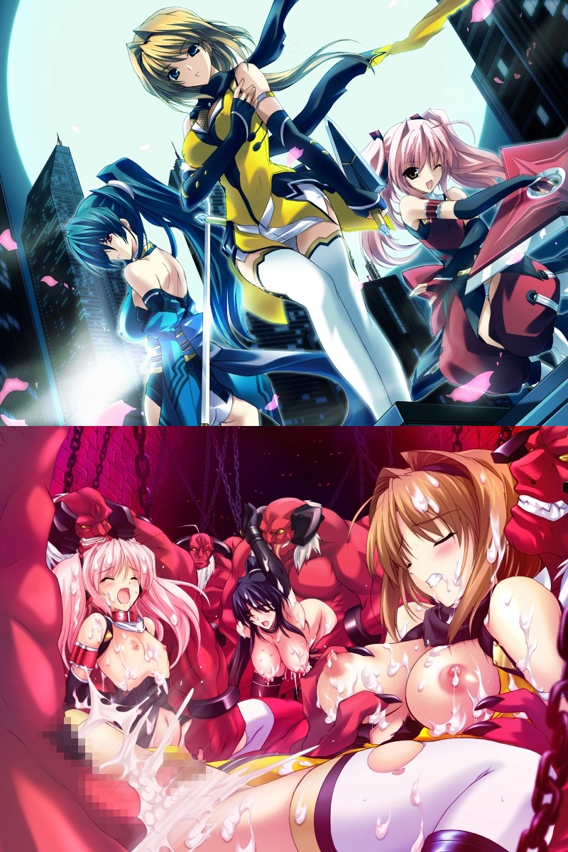 3girls 5boys arms_behind_back bad_end before_and_after blush bondage breasts brown_hair bukkake censored chains choukou_(alicesoft) choukou_sennin_haruka closed_eyes clothing collar cum cum_inside cum_on_arms cum_on_belly cum_on_body cum_on_breasts cum_on_hair cum_on_upper_body dagger elbow_gloves facial female femsub flat_chest game_cg gangbang gloves group_rape group_sex hanging_breasts highres instant_loss instant_loss_2koma large_breasts licking long_hair male multiple_females multiple_girls multiple_subs nipples no_bra no_panties nude onigirikun open_mouth orgy party_wipe pink_hair ponytail rape rule34 scarf sex shihoudou_narika shuriken spoils_of_war stockings straight subaru_(choukou_sennin_haruka) takamori_haruka thighhighs tied_hair torn_clothes twintails weapon wink wrist_cuffs