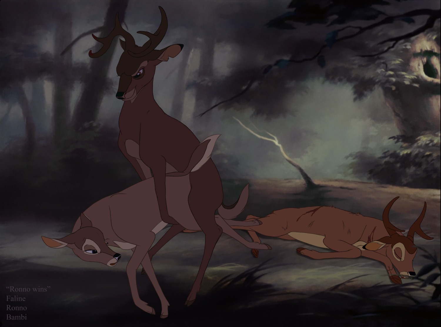 absurd_res alternate_ending antlers bad_end bambi bambi_(film) blood blue_eyes bodily_fluids brown_body brown_eyes brown_fur corpse death deer defeated_hero detailed_background disney dominant dominant_male e621 ears_back eyes_closed faline_(bambi) fallen_hero female female_penetrated feral feral_on_feral feral_penetrated feral_penetrating feral_penetrating_feral forced forest from_behind_position fur good_guy_loses group half-closed_eyes hi_res hooves horn intraspecies male male/female male_penetrating male_penetrating_female mammal mounting mule_deer multicolored_body multicolored_fur narrowed_eyes new_world_deer on_model outside penetration pivoted_ears plant quadruped ronno sad sex smile tail text the_giant_hamster toony tree two_tone_body two_tone_fur wood