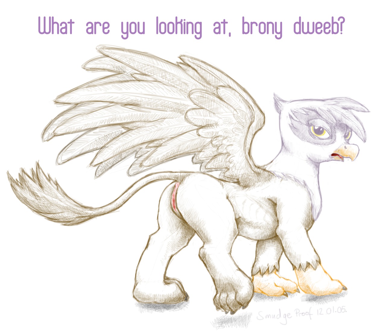 avian female feral friendship_is_magic gilda gilda_(mlp) gryphon hasbro my_little_pony mythological_avian mythological_creature mythology rule34 smooth_skin smudge_proof tagme tail wings