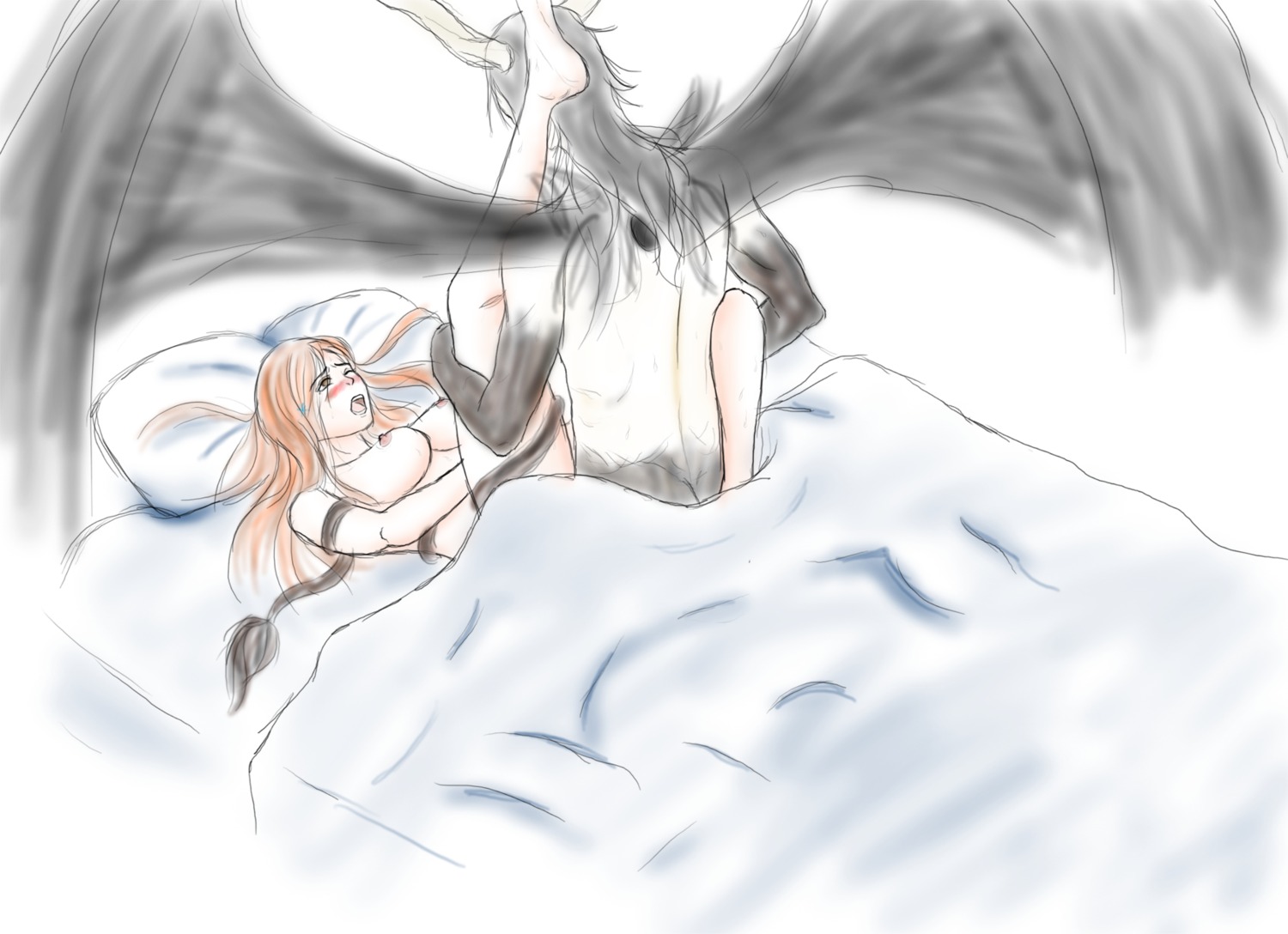 bleach female inoue_orihime rule34 tagme ulquiorra_cifer