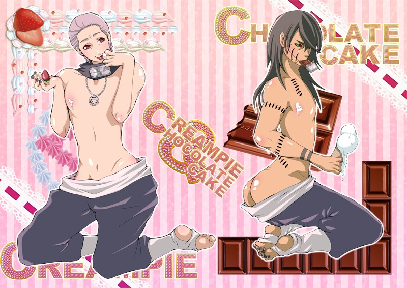 ass bubble_ass bubble_butt femboy femboy_dilf food gay hidan kakuzu male naruto naruto_(series) rule34 yaoi