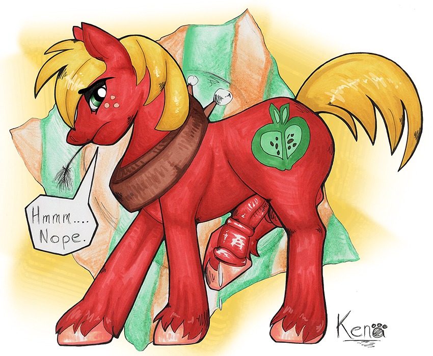 2014 anatomically_correct anatomically_correct_genitalia anatomically_correct_penis animal_genitalia animal_penis balls big_macintosh_(mlp) big_penis bodily_fluids cum cum_drip dripping e621 earth_pony equid equine equine_genitalia equine_penis erection feral friendship_is_magic genital_fluids genitals hasbro horse kena male mammal my_little_pony nude penis pony side_view solo